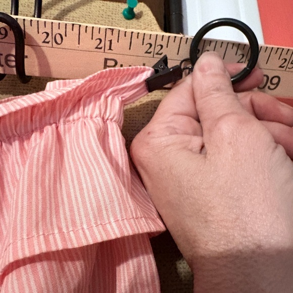 Heart Hips Pink Off-Shoulder Ruffle Blouse - Picture 9 of 11